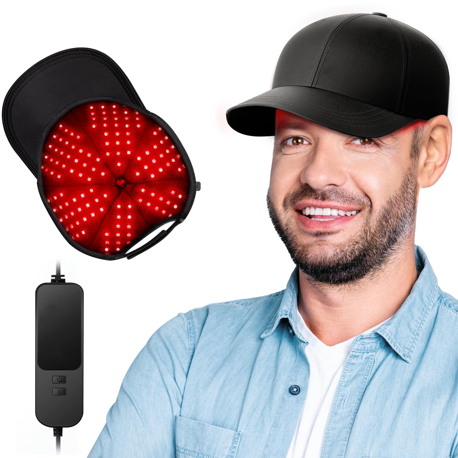 Gorro RELEXNOW con luz 660nm para cuidado capilar en casa.