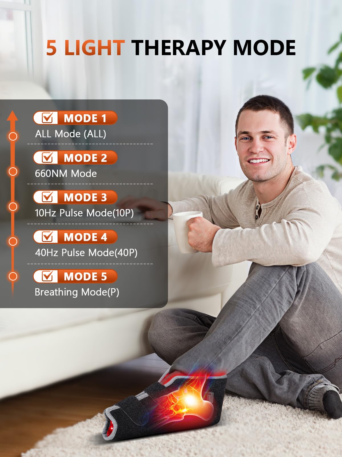 RELEXNOW cinco modos regulables para adaptar el tratamiento