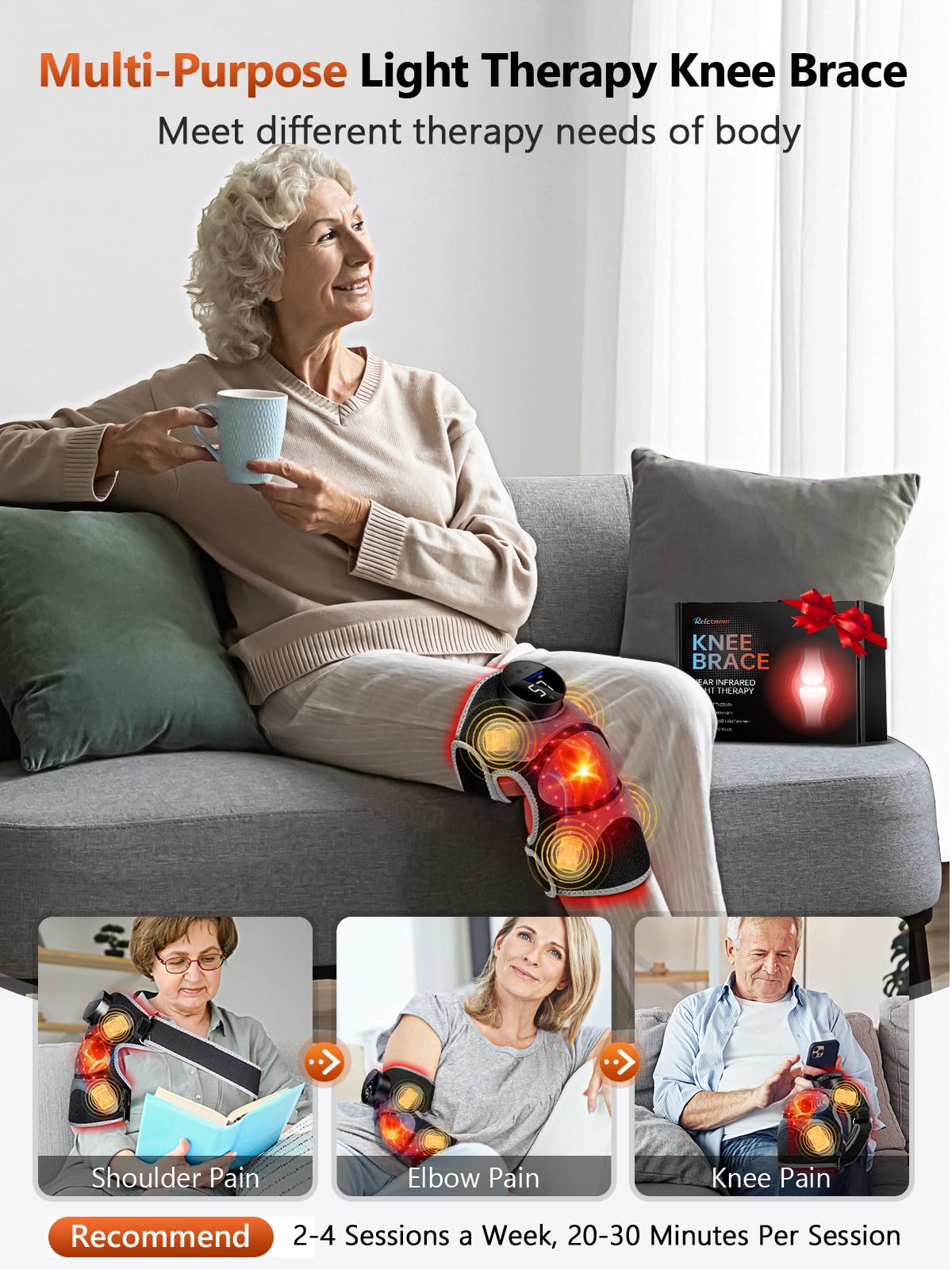 RELEXNOW correa extensible de 25 pulgadas para adaptar a codos y hombros