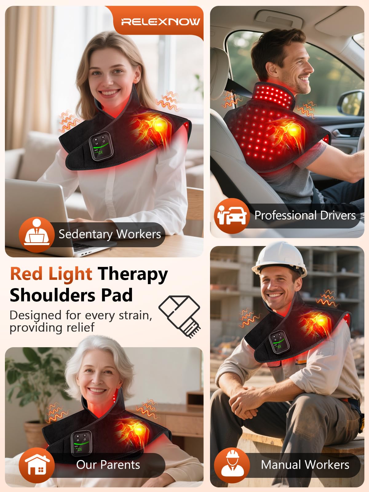 RELEXNOW: diseño ergonómico para uso diario cómodo.