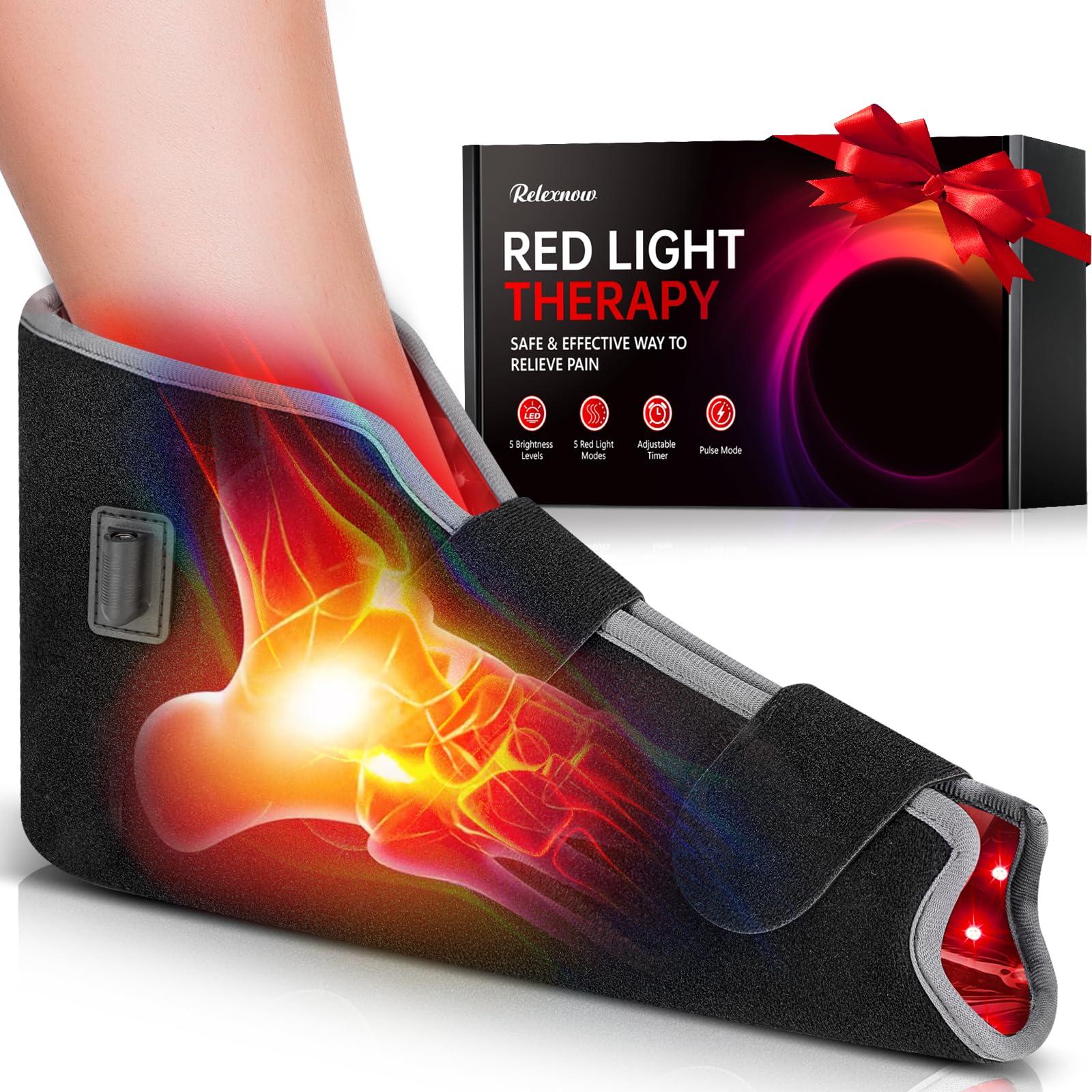 RELEXNOW envuelta para pie con luz roja para relajación suave
