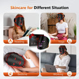 RELEXNOW máscara luz portátil para viaje y cuidado facial al aire libre.