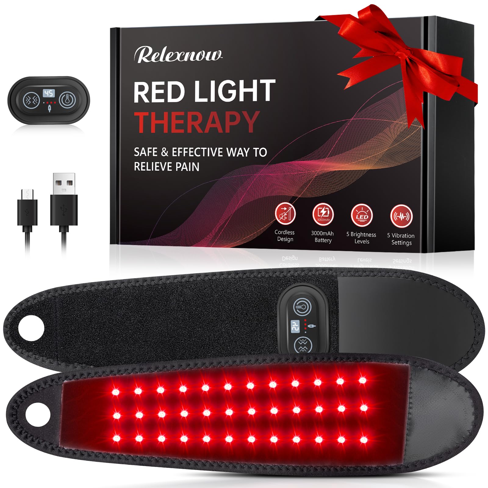 RELEXNOW Munecas con luz roja para alivio suave de la muñeca