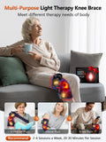 Rodillera RELEXNOW con control táctil para ajustar vibración y luz fácilmente.