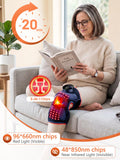 Rodillera RELEXNOW con cuatro zonas de masaje para comodidad completa.
