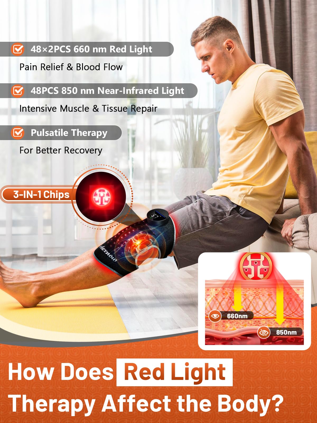 RELEXNOW terapia-luz-roja-660-850nm: confort muscular tras entrenamiento.