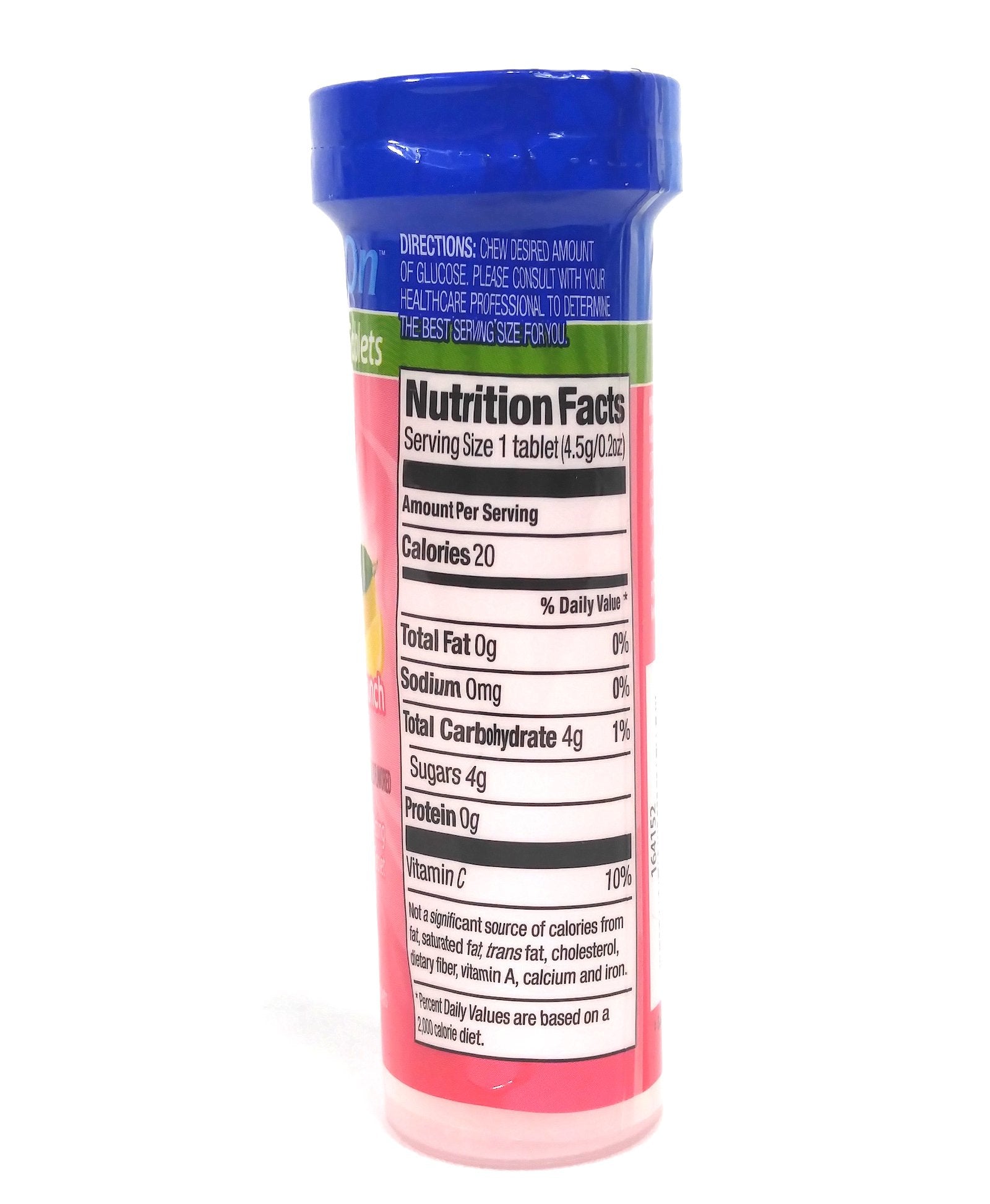ReliOn Glucosa en tubo portátil, ideal para llevar.