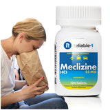 Reliable-1 Laboratories meclizina hcl 25 mg tabletas frambuesa para mareo