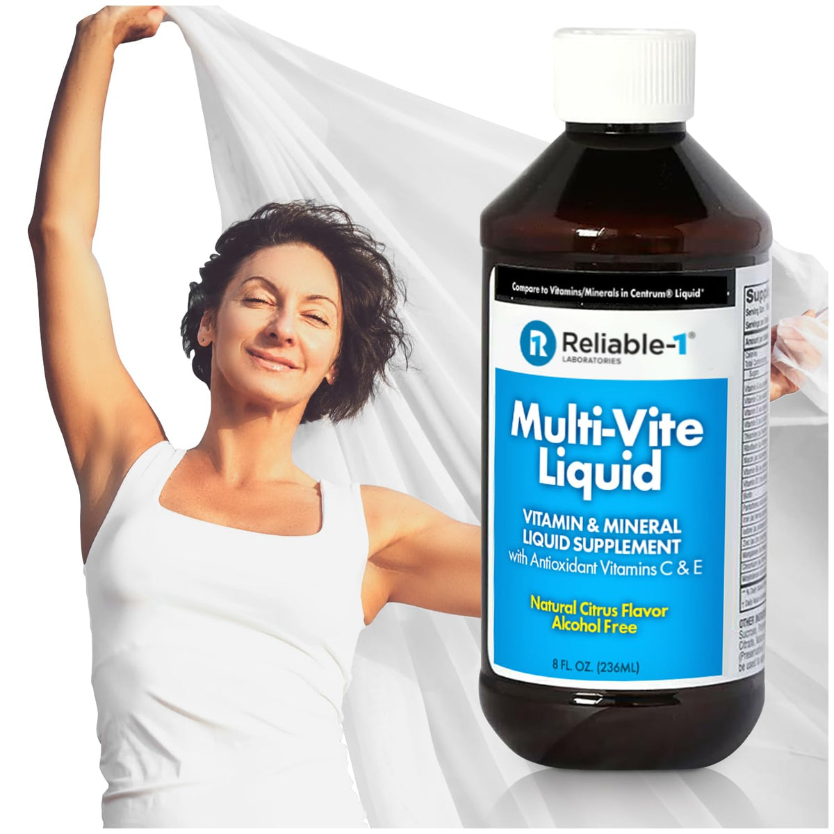 Reliable-1 Laboratories Multi-Vite: botella con vertido suave para empezar el día