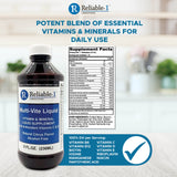 Reliable-1 Laboratories Multi-Vite: envase de 8 oz, fácil de almacenar