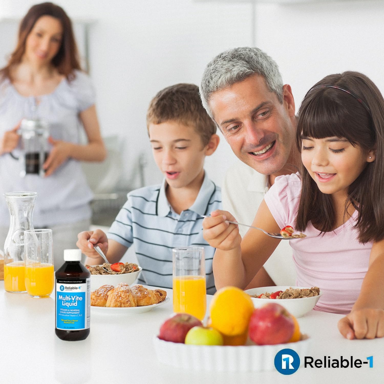 Reliable-1 Laboratories Multi-Vite: etiqueta clara de ingredientes para revisión rápida