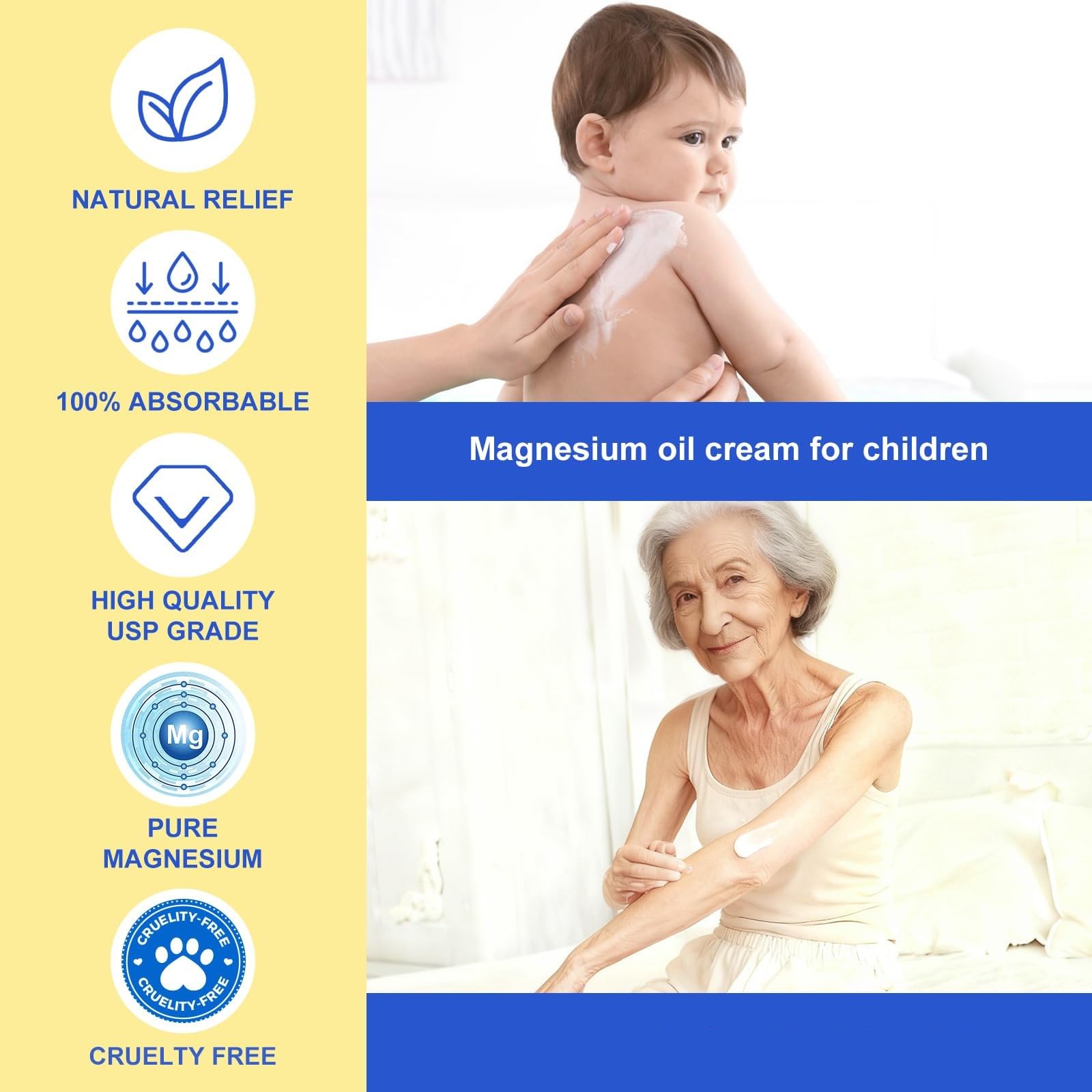 ReliCo crema magnesio almendra: fórmula natural y suave para la hidratación.