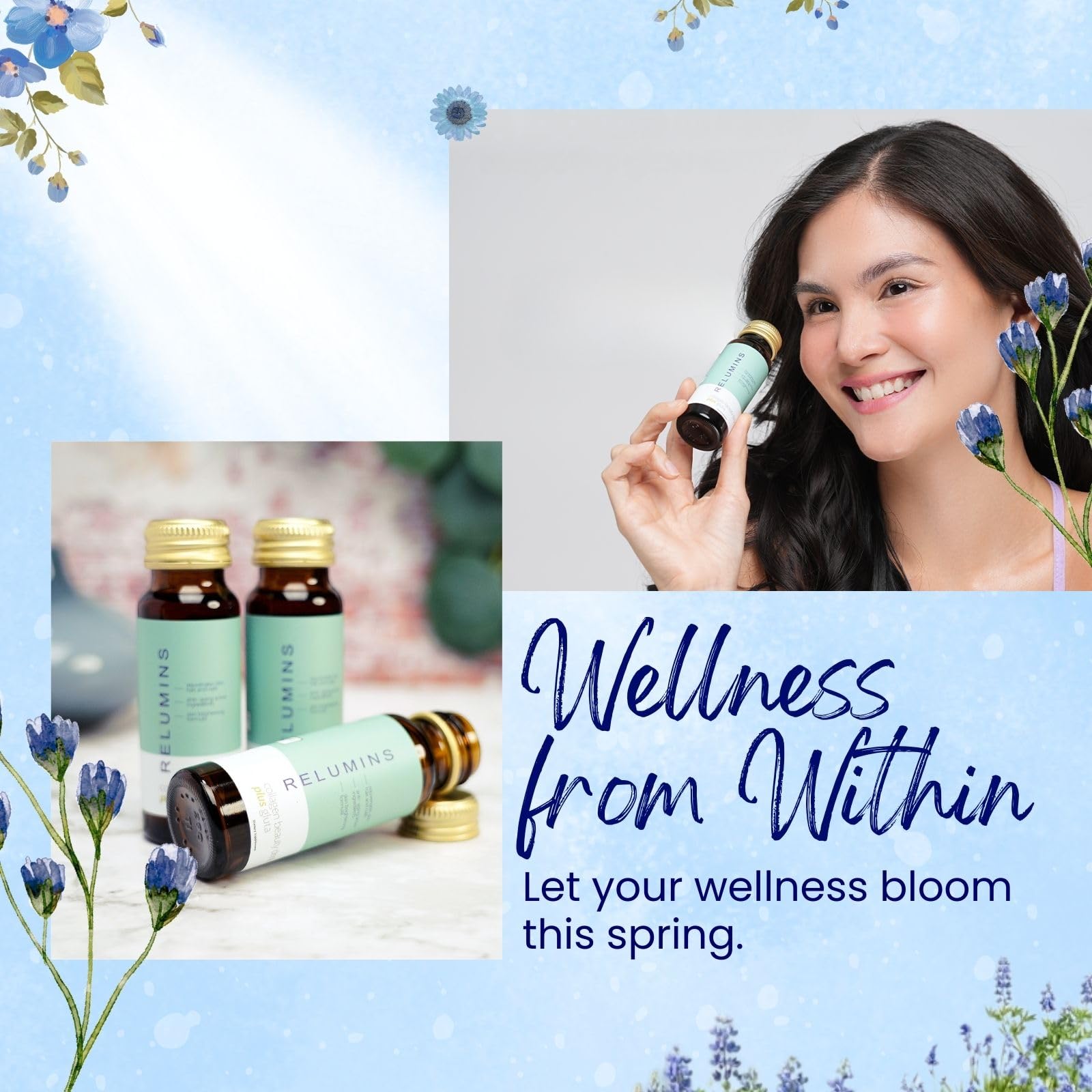 Relumins Collagen, vitamina C y resveratrol para luminosidad de la piel