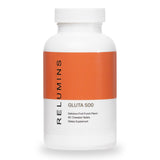 Relumins Gluta 500 tabletas masticables para uso diario y piel radiante.