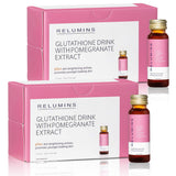 Relumins Glutathione Shots, botella de 50 ml, hidratación y luminosidad para la piel.