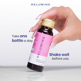 Relumins Glutathione Shots, mezcla con colágeno y vitaminas para un aspecto más nutrido.