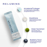 Relumins Marine Collagen sabor arándano para brillo natural.