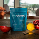 Remade Sueño Natural sin Melatonina, preparación bebida con sabor granada limón.