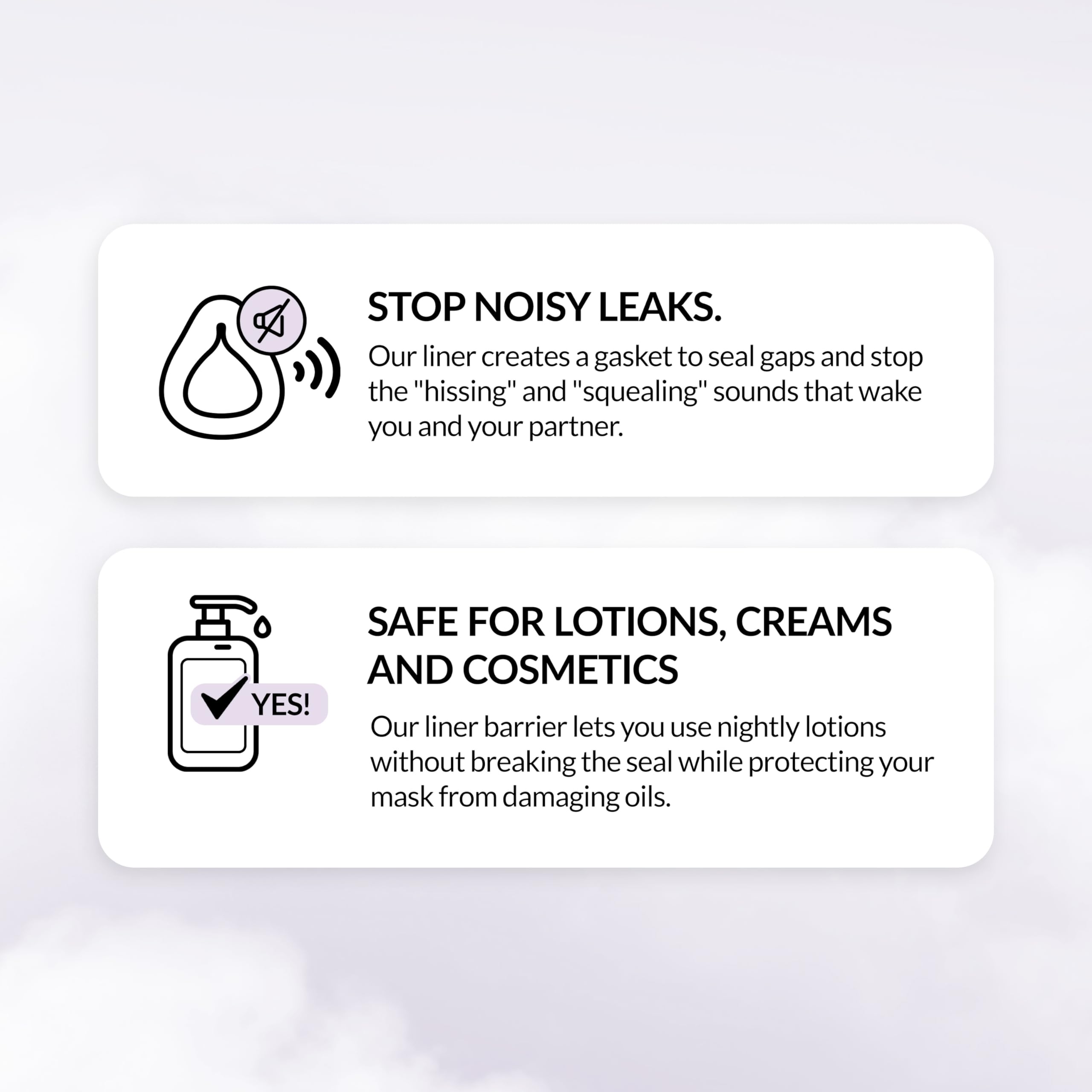 RemZzzs Liner nasal CPAP, absorbe aceites y humedad para piel suave.