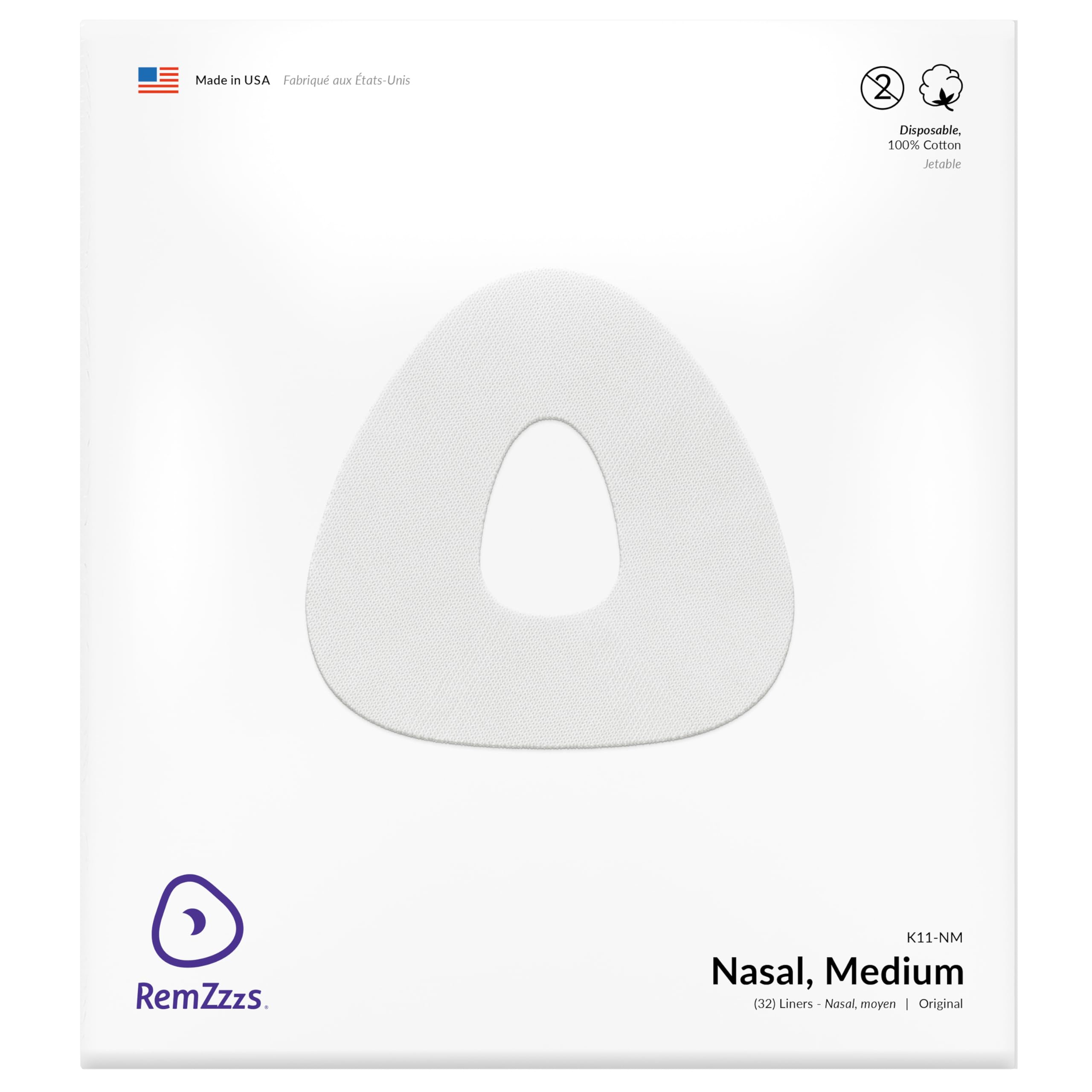 RemZzzs Liner nasal CPAP, empaque cómodo para uso nocturno.
