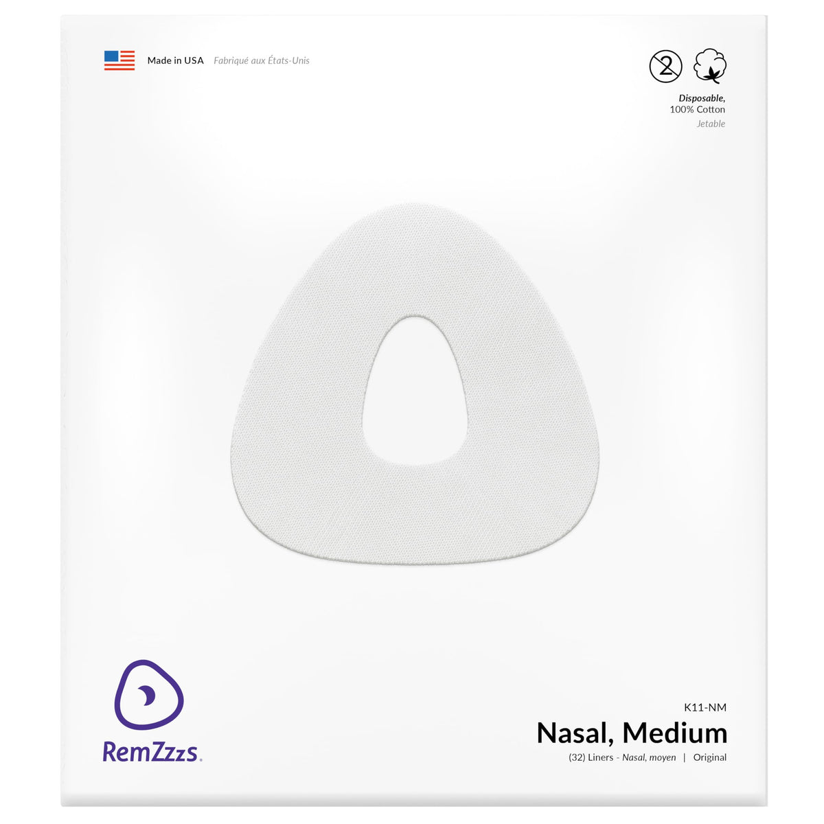 RemZzzs Liner nasal CPAP, empaque cómodo para uso nocturno.