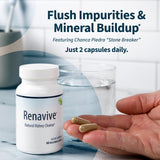 Renavive cápsulas 60 unidades, consumo sencillo para mantener la comodidad urinaria.