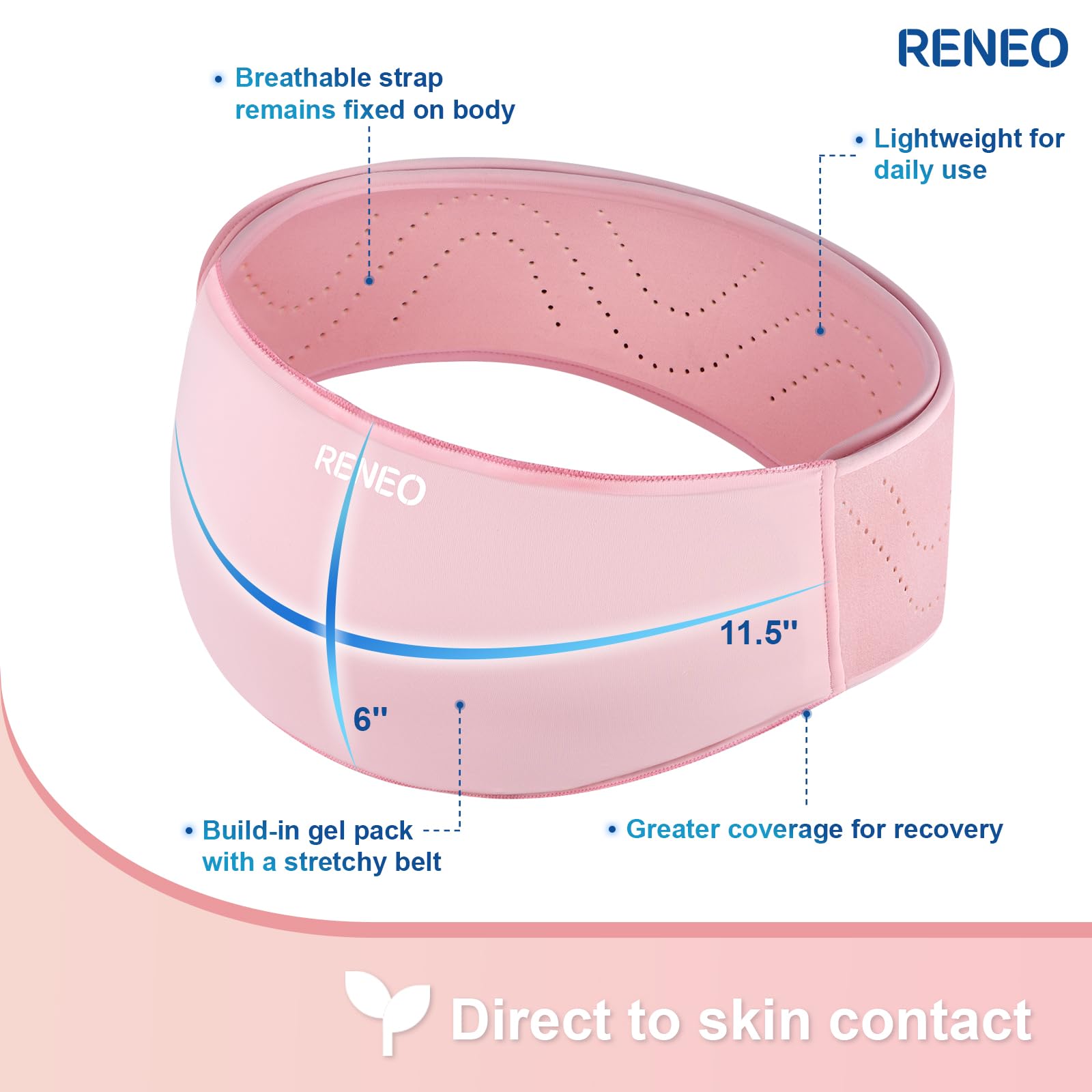 RENEO banda abdominal ajuste ergonómico para soporte confiable
