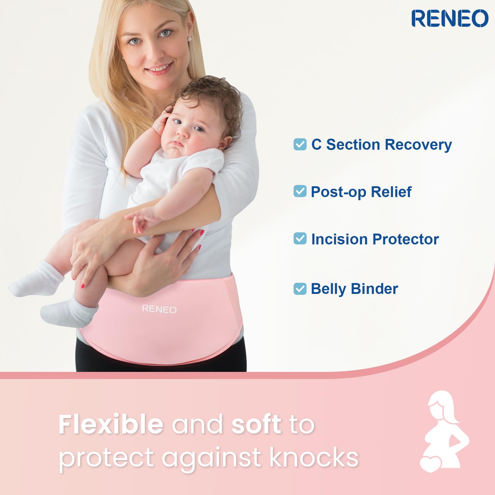 RENEO compresa gel reutilizable cesarea para comodidad diaria