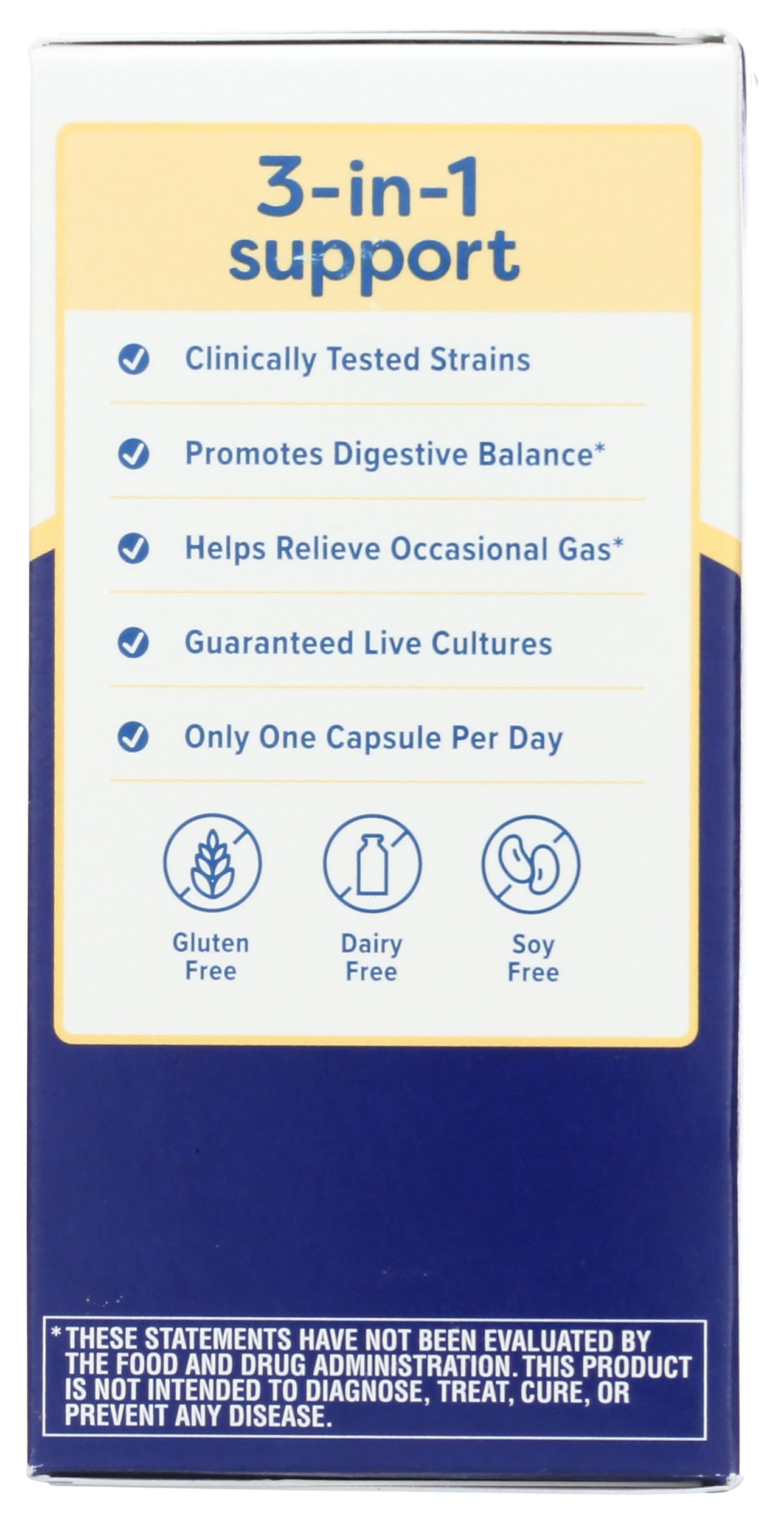 Enfoque en beneficios para hombres con probiótico Renew Life.
