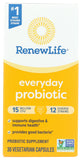 Renew Life Everyday Probiotic en botella: soporte digestivo diario.