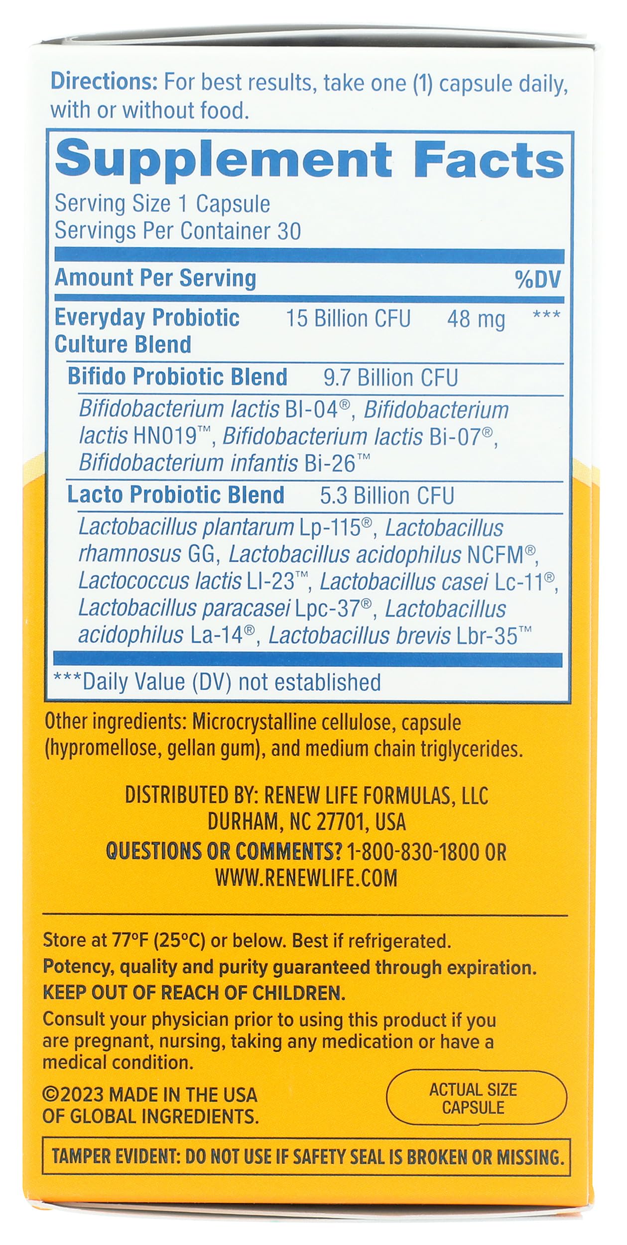 Presentación en caja de Renew Life Everyday Probiotic para compra conveniente.