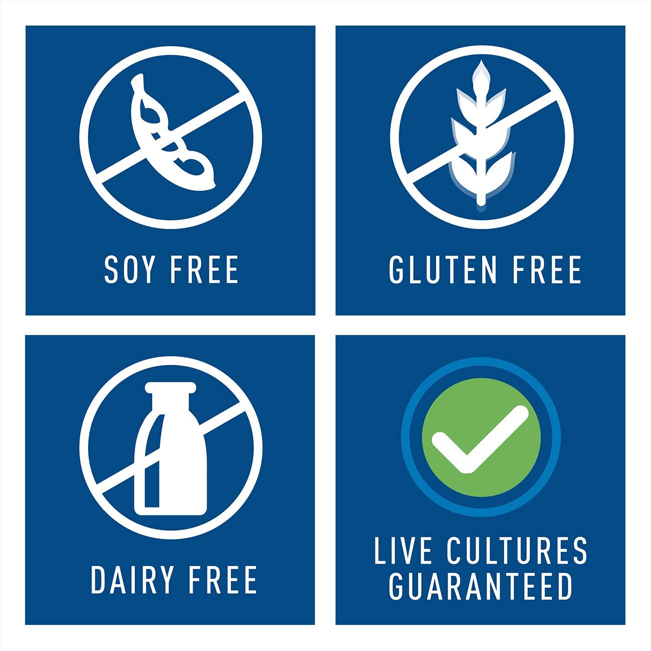 Etiqueta Renew Life Extra Care sin gluten sin lactosa y sin soja