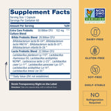 Mezcla de 12 cepas probióticas en Renew Life Extra Care para digestión e inmunidad