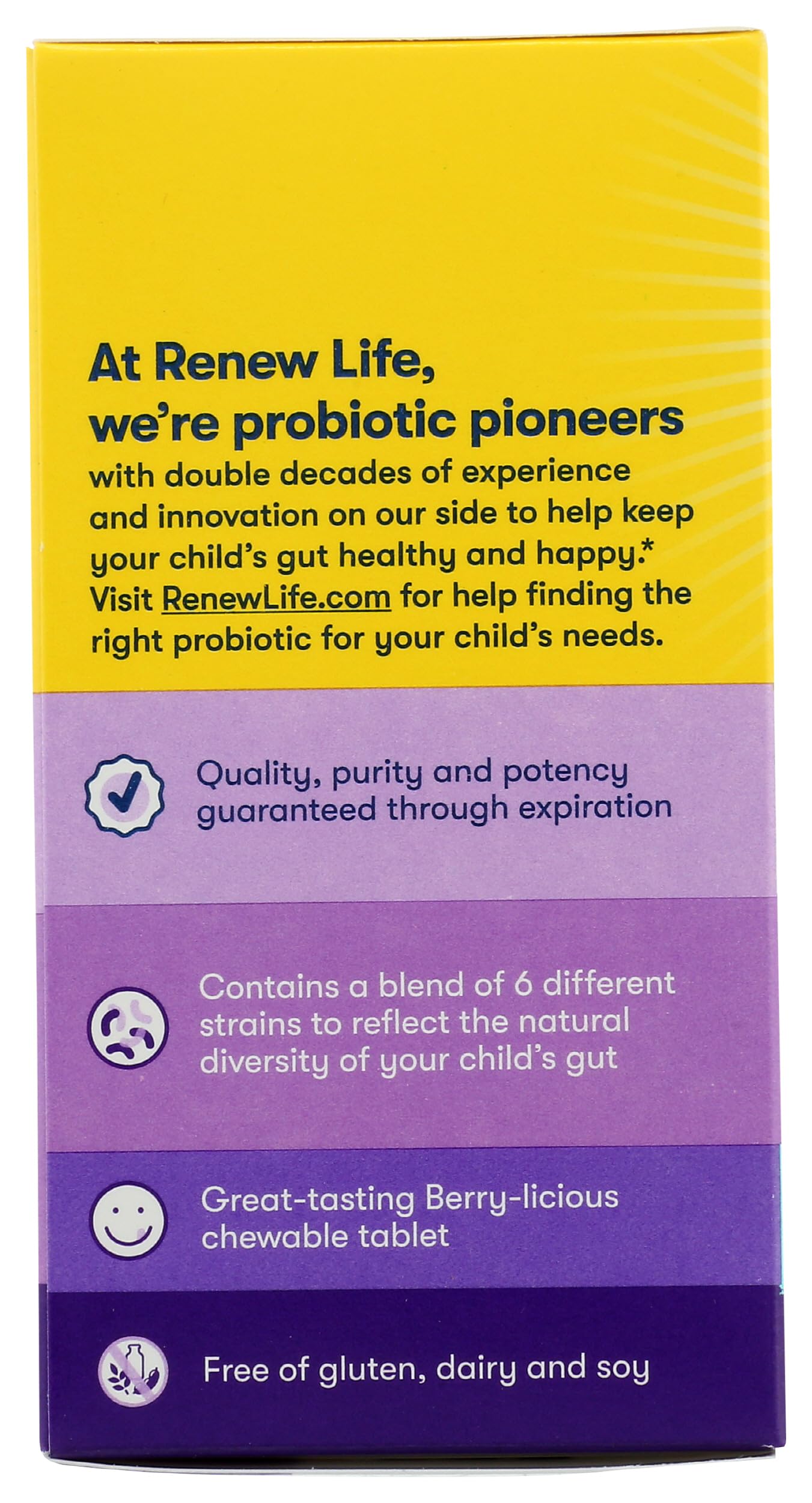 Renew Life Kids Probióticos: ingredientes globales de alta calidad.