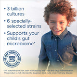 Renew Life Kids Probiotic mezcla de seis cepas para salud digestiva del niño.
