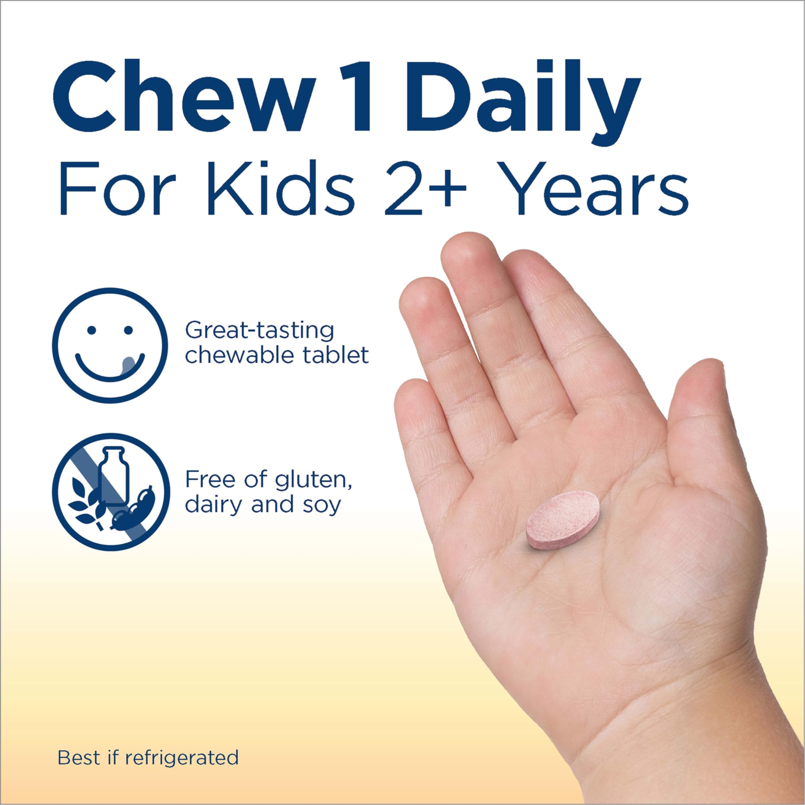 Renew Life Kids Probiotic sabor bayas para aceptación fácil entre los niños.