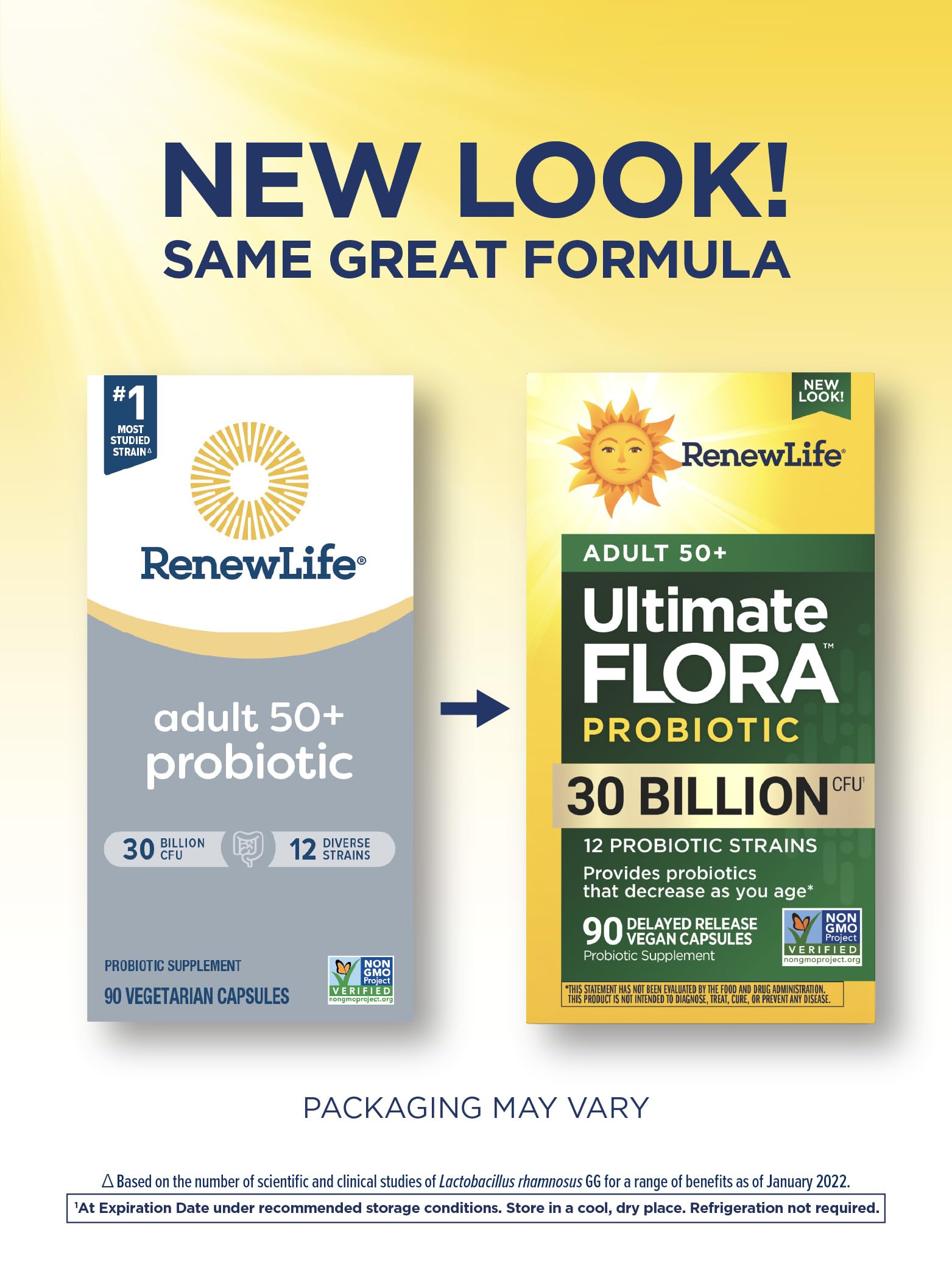 Renew Life Probiotic con 12 cepas para soporte digestivo.