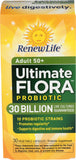 Renew Life Probiotic 50 Plus cápsulas para apoyo digestivo diario.