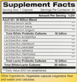 Renew Life Probiotic 50 Plus dosis diaria para equilibrio intestinal.