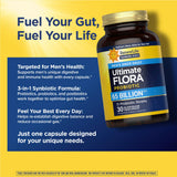 Renew Life Ultimate Flora para Hombres: envase en cocina clara para rutina de bienestar.