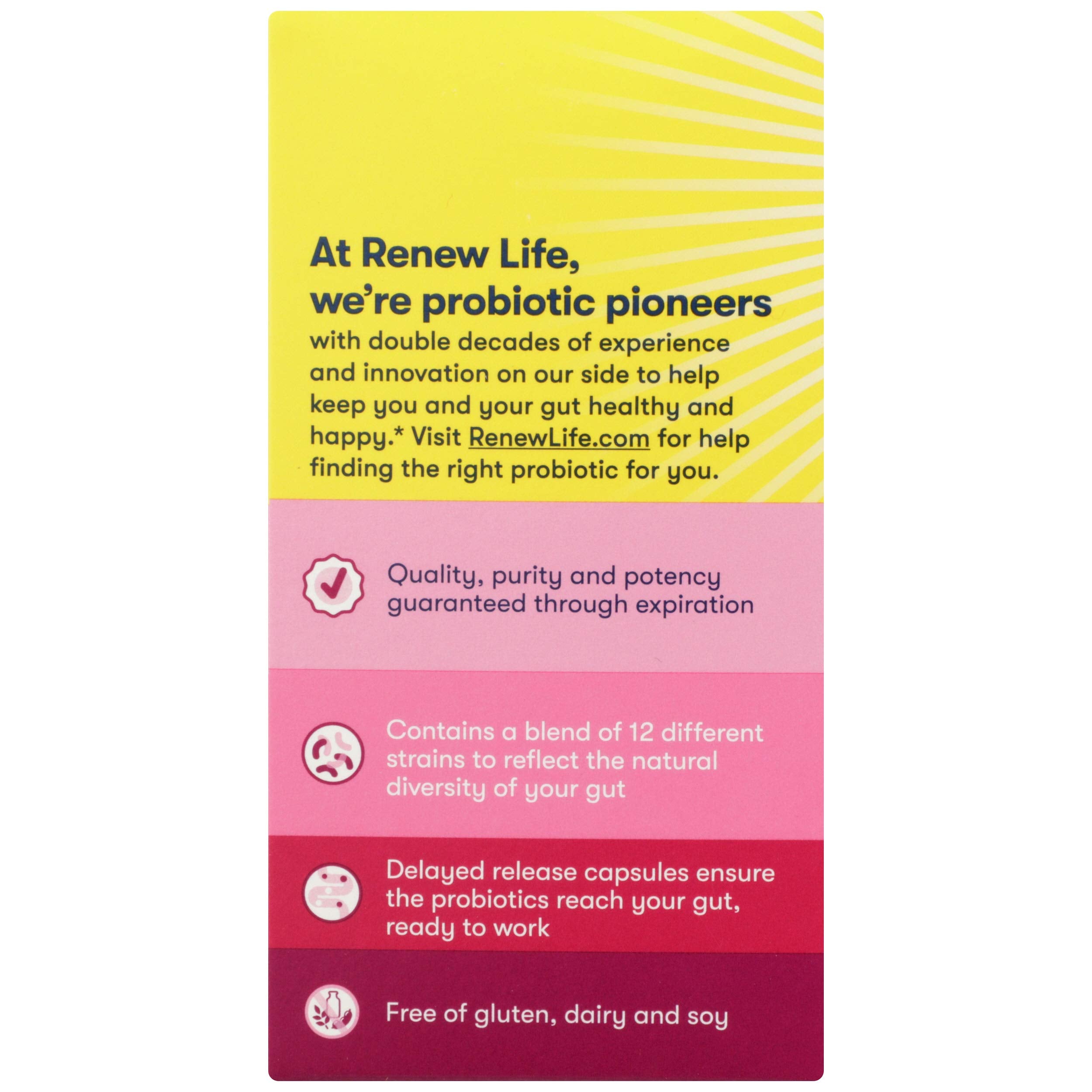 Renew Life Probiótico para Mujeres – cápsulas de liberación retardada llegan al intestino