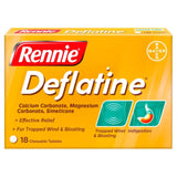 Rennie Deflatine envase de tabletas sin azúcar con sabor a menta