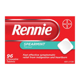 Rennie: tabletas masticables de menta en envase de 96 unidades.