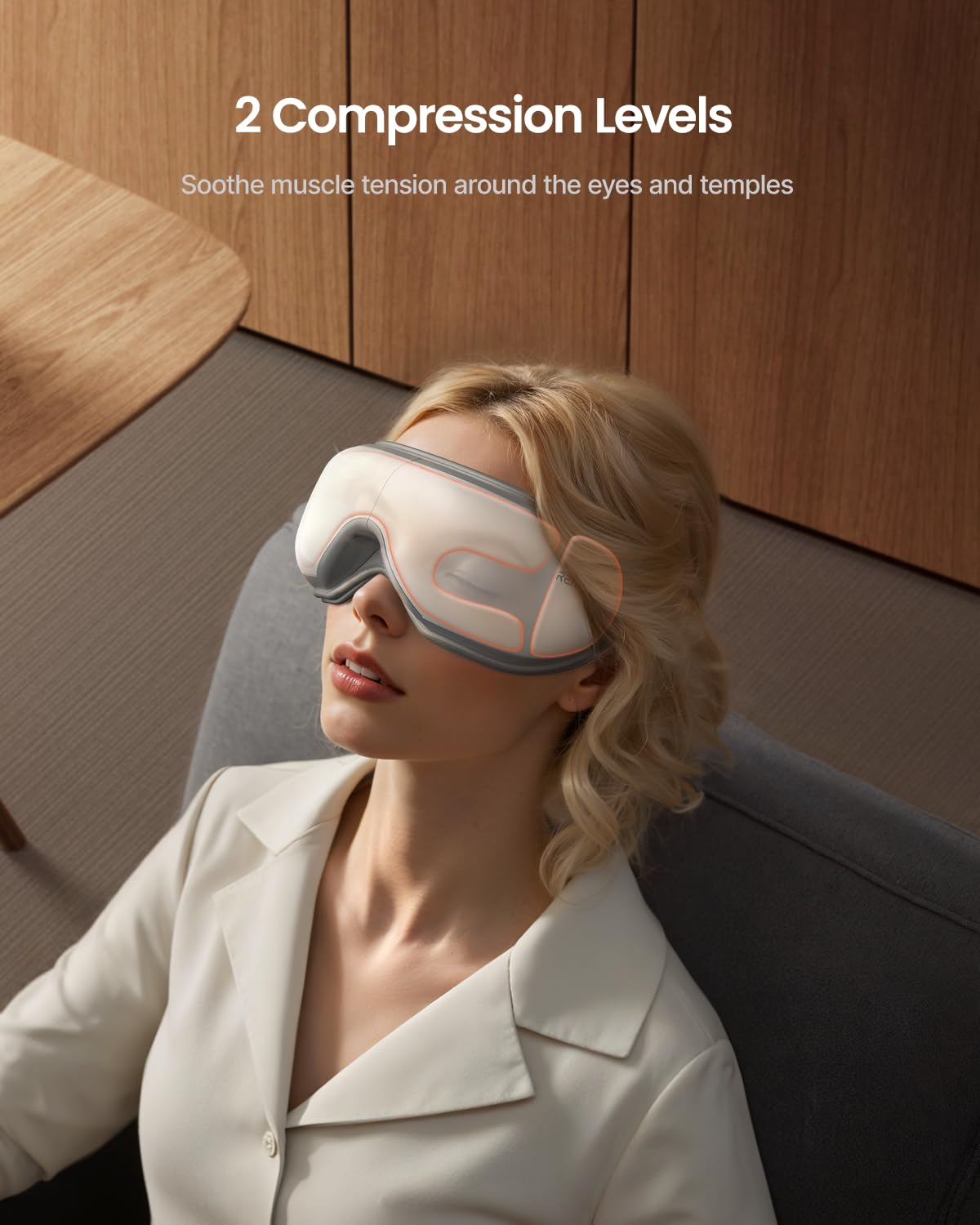 RENPHO Masaje ocular con calor, diseño ergonómico para uso cómodo