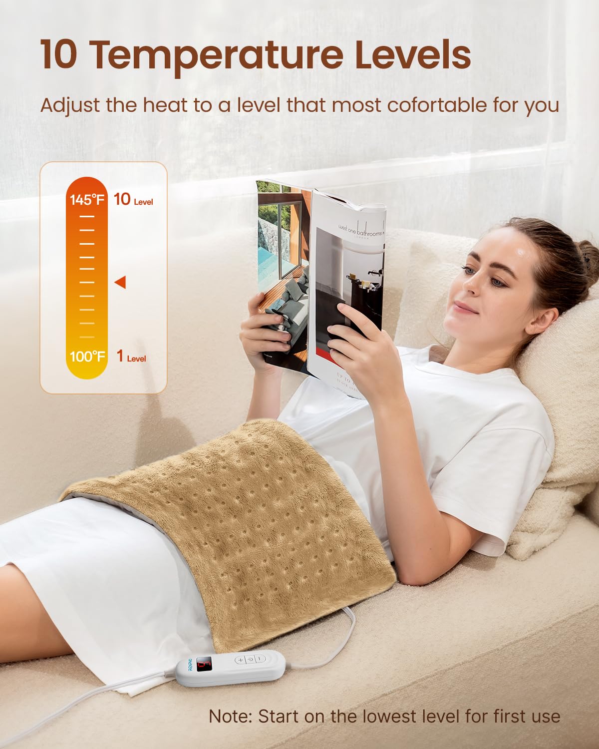 Talla extragrande RENPHO con cobertura para espalda y hombros.