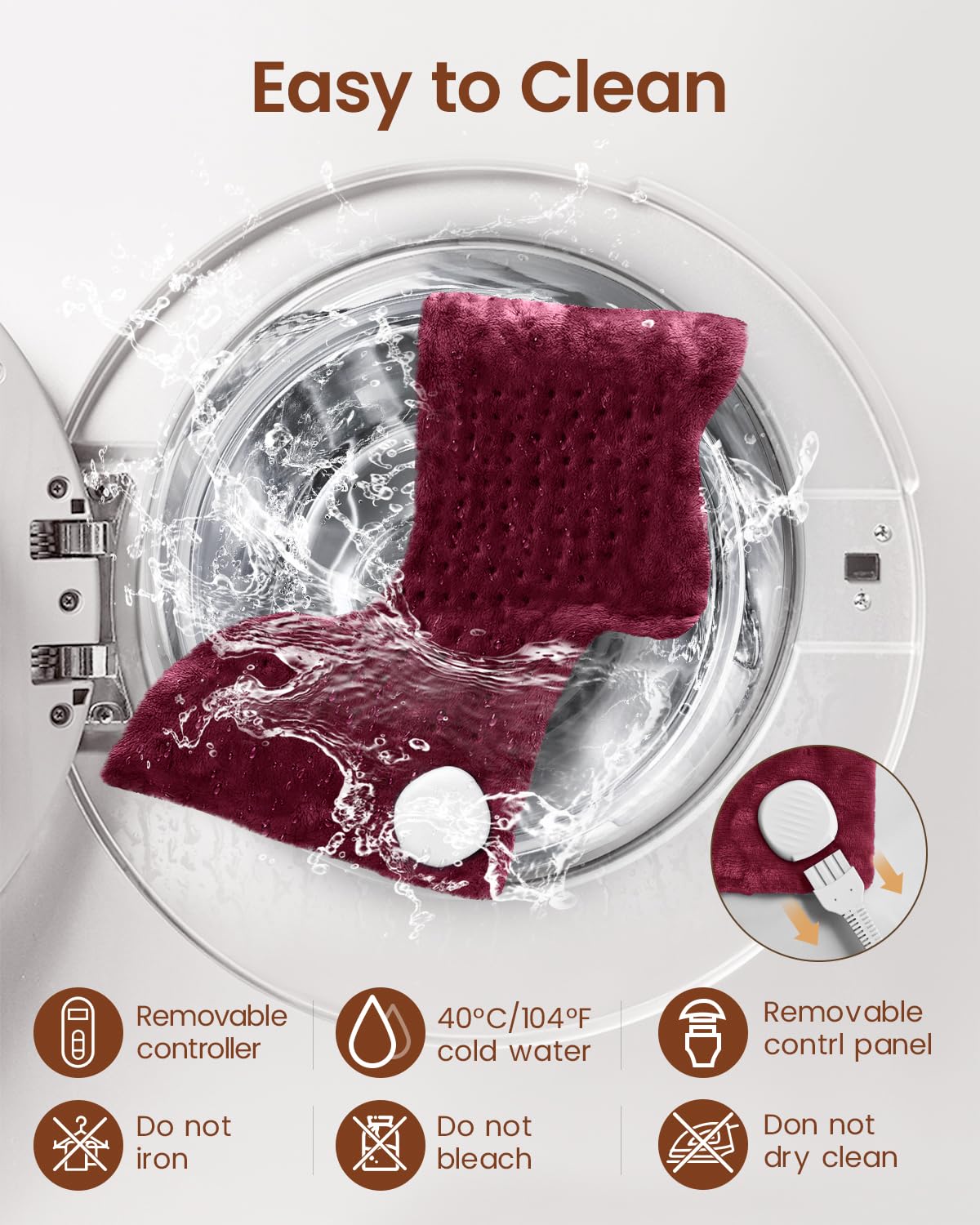 RENPHO XL control de calor con 10 niveles de temperatura