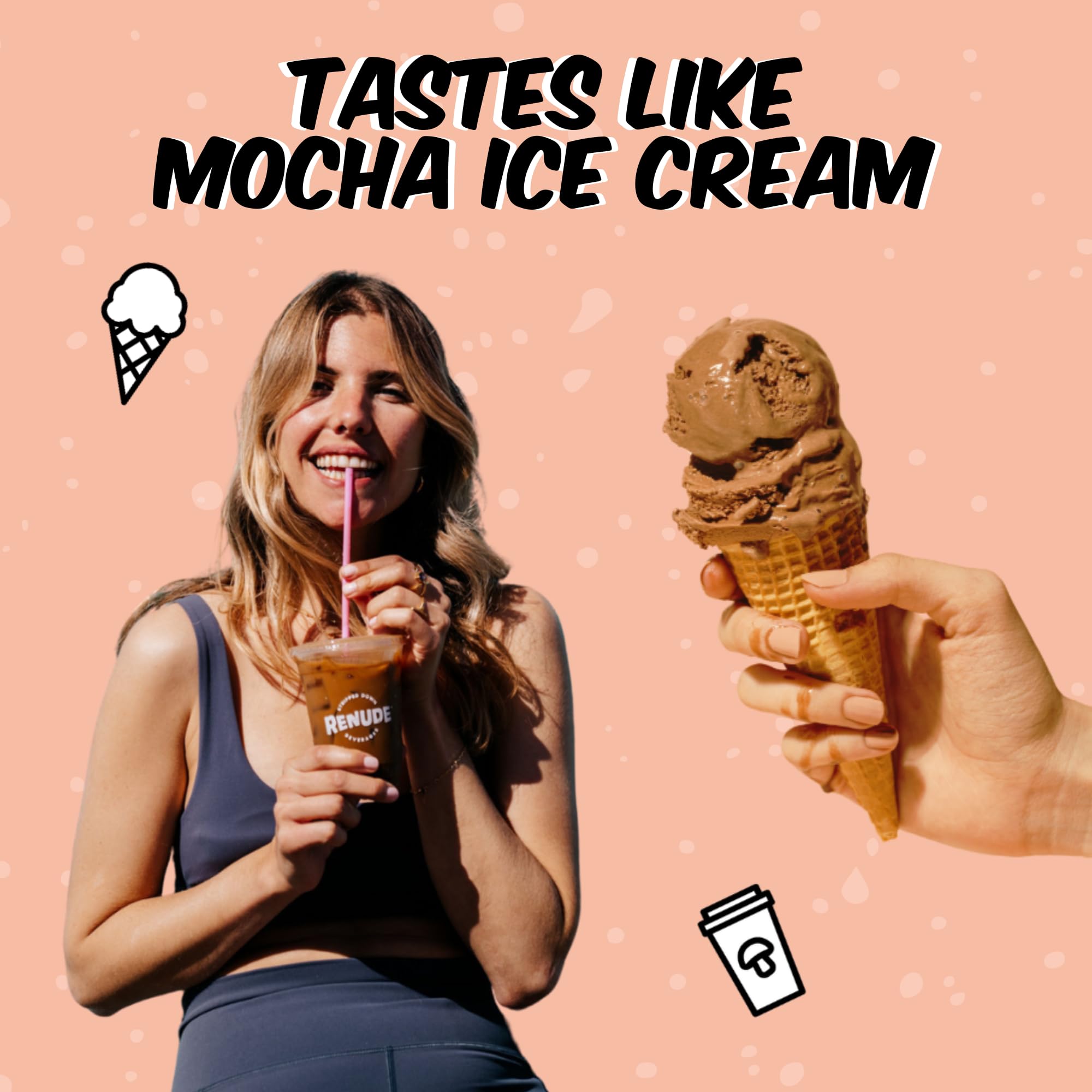 Renude Chagaccino en taza fría para bebida refrescante