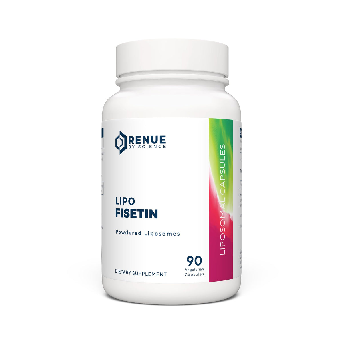 Renue By Science Fisetin: cápsulas liposomales para mayor absorción y biodisponibilidad.