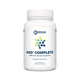 Renue By Science NAD+ Complete, bote de cápsulas para uso diario y energía sostenida.