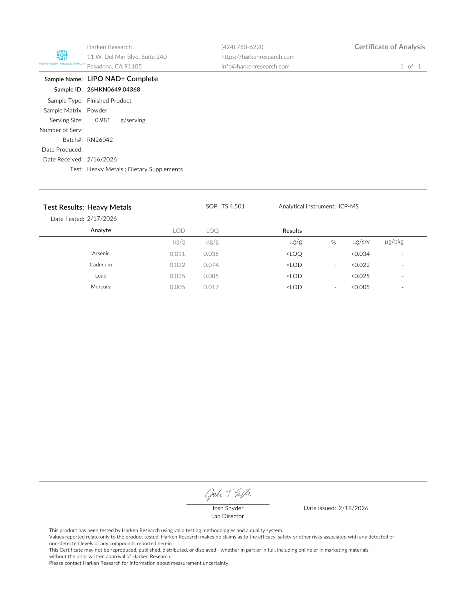 Renue By Science NAD+ Complete, sello Made in USA para confianza.